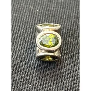 Pandora ALE 925 Sterling Silver Charm Green Stone